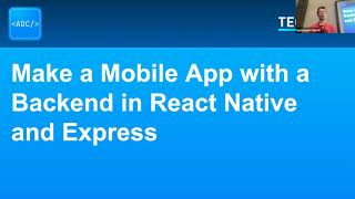 Make a Mobile App with a Backend in React Native and Express