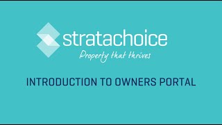 Introduction to Owners Portal