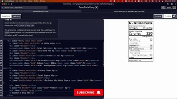 Learn Typography by Building a Nutrition Label - Step 62 #freecodecamp #learncss #typography #label