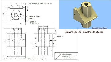 Dovetail Stop Guide || SolidWorks Tutorial