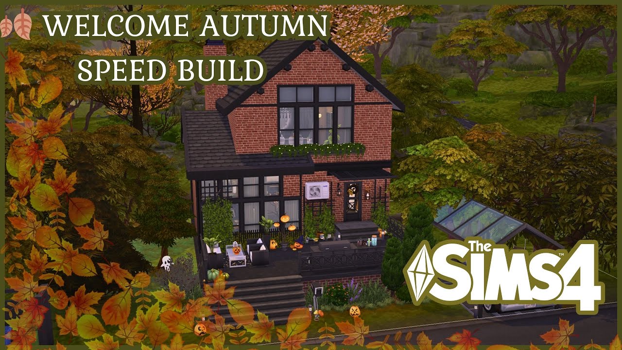 🍂 Welcome Autumn | Speed Build The Sims 4 | Cozy Fall House 🍂 (no CC ...