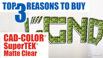 Top 3 Reasons to Buy: CAD-COLOR® SuperTEK® Matte Clear