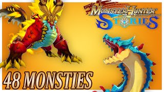 All Monsties in HD [MH - Stories] モンスターハンター ストーリーズ | Monster Hunter Stories