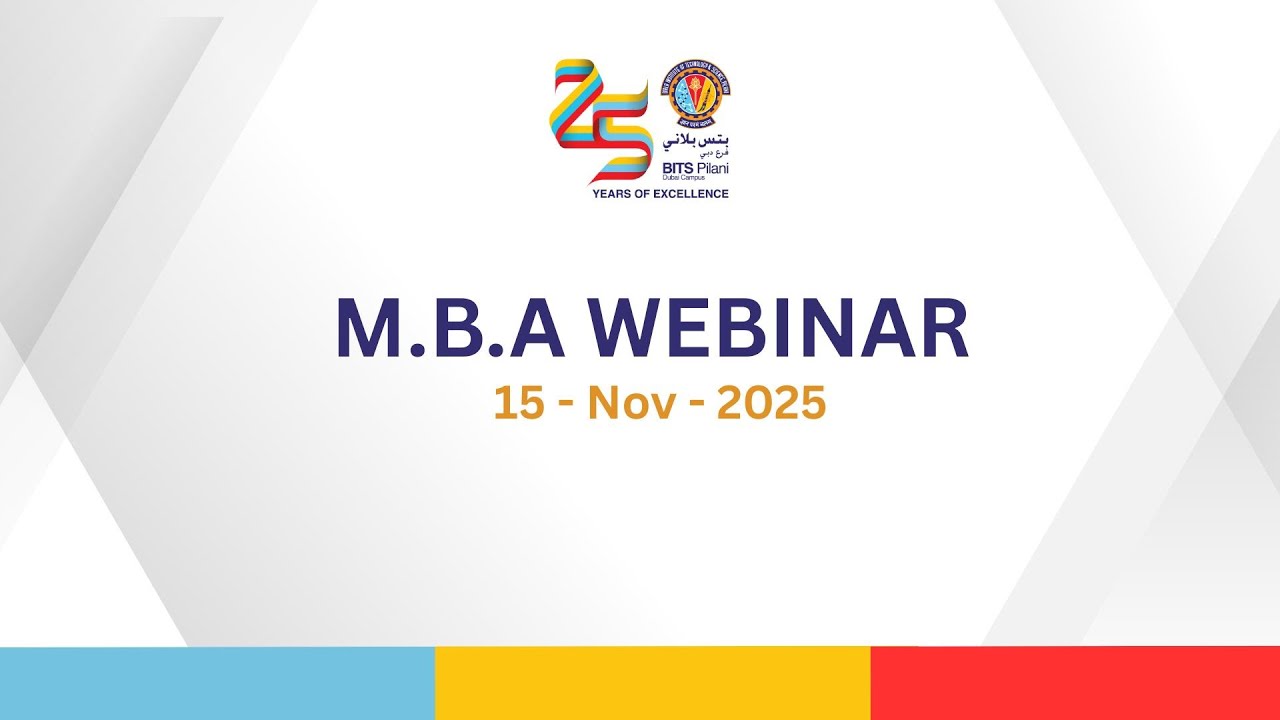 Your Guide to BITS Pilani Dubai Management Programme | Recorded Webinar Insights
