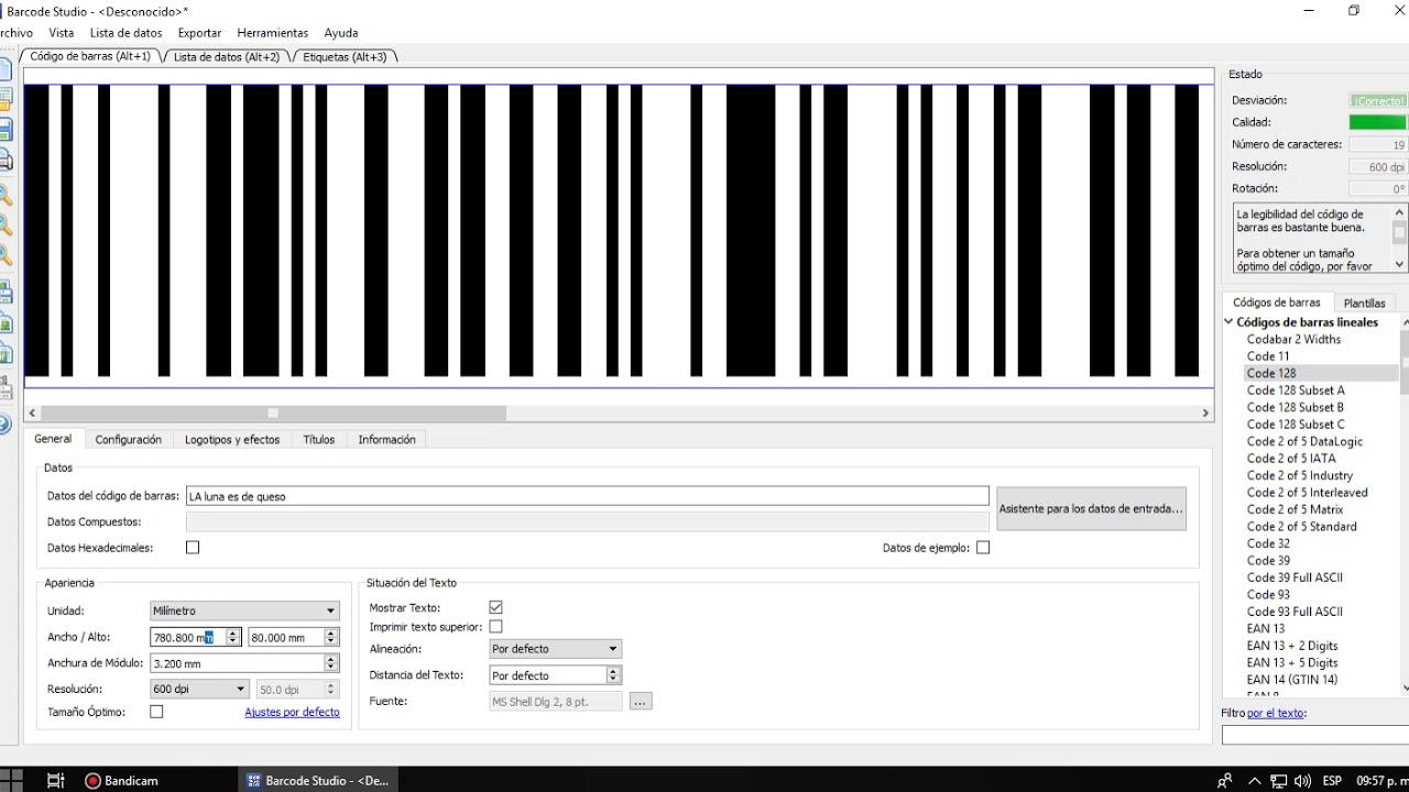 serial barcode producer