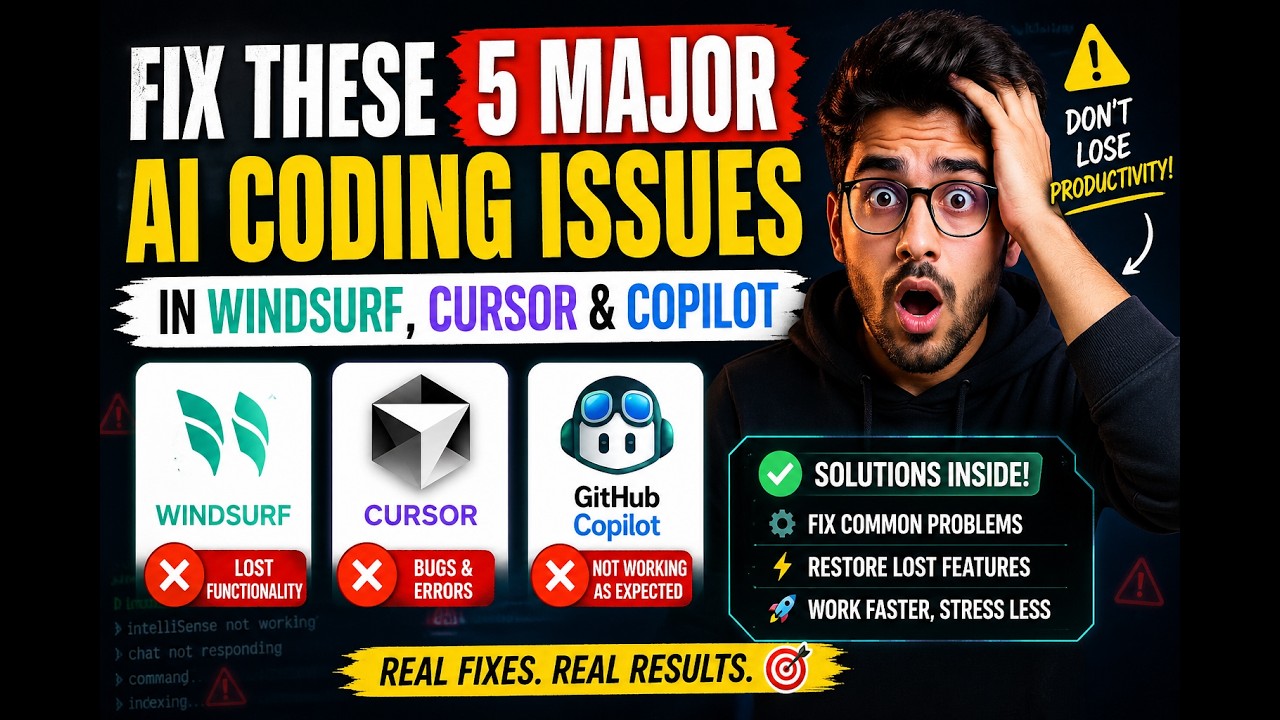 Fix These 5 Major AI Coding Issues in Windsurf, Cursor & Copilot🛠️ ...
