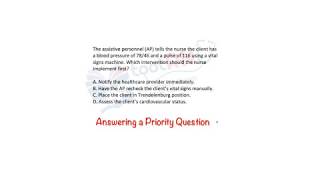 NCLEX Practice Item: What to do FIRST?
