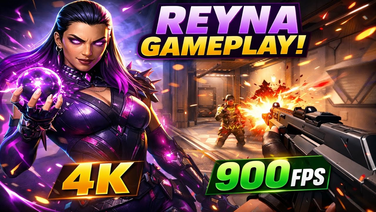REYNA DOMINATION 🔥 4K Gameplay | 900 FPS INSANE AIM | Valorant - YouTube