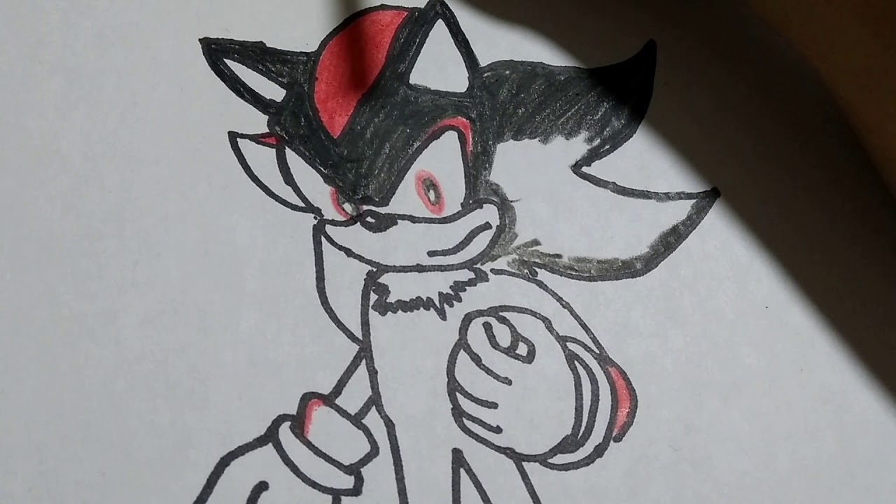 Como DESENHAR o SHADOW do SONIC passo a passo - Como DIBUJAR a SHADOW de  SONIC paso a paso 