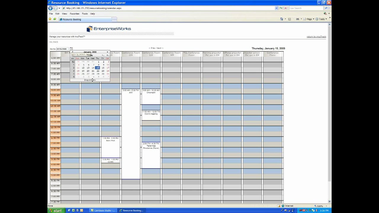 Conference room scheduler