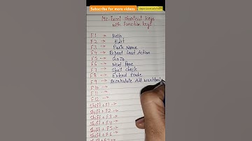 Ms-excel shortcut keys with function keys#shorts #youtubeshorts#education #msexcel#shortcut#computer