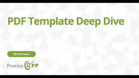 PDF Templates Deep Dive