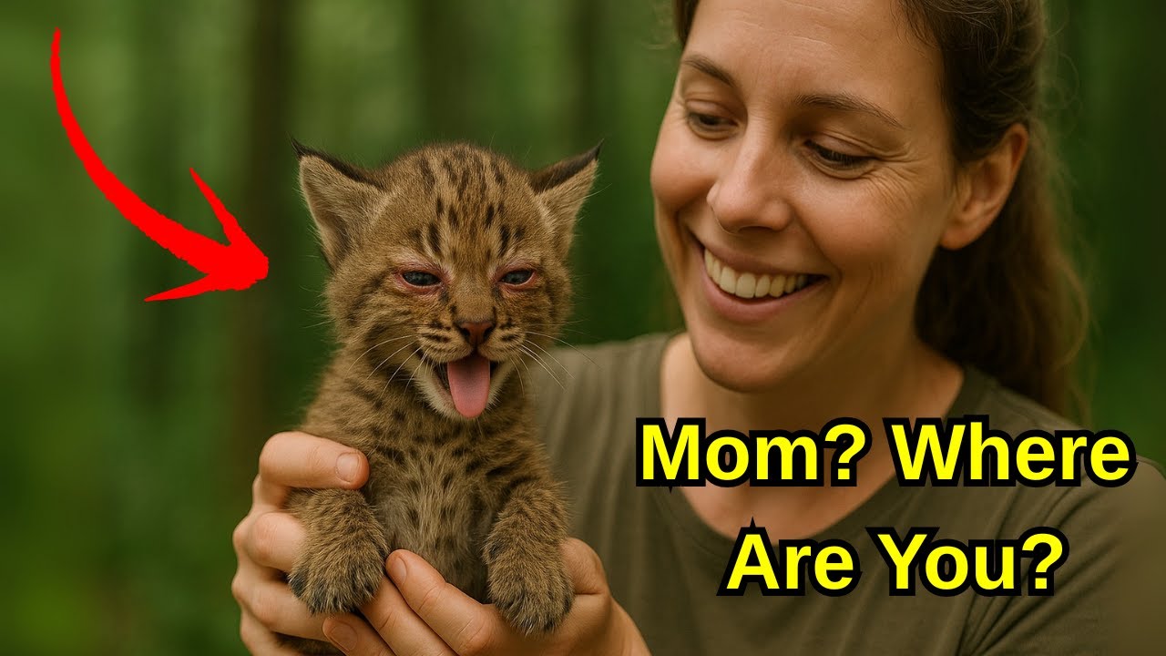 newborn bobcat cried for his mom—try not to smile at his SILLY CHARM