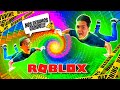 Roblox- CAIMOS em ar LIVRE no arco-íris e ISSO ACONTECEU !!!👀😱 (the Dropper)