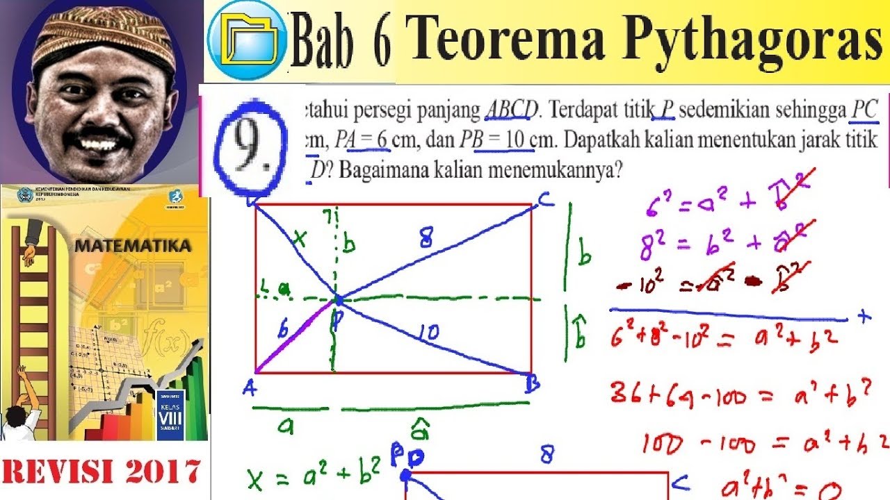 Teorema Pythagoras Matematika Kelas 8 Bse K13 Rev 2017 Lat 6 3 No 9 Analisa Pythagoras Youtube