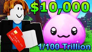 Spending 10000 For Rarest Slime In Roblox