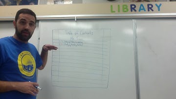 Notebook: Setting up Table of Contents