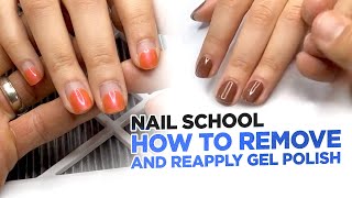 Nail School | How to Remove and Reapply Gel Polish  Vertical Video