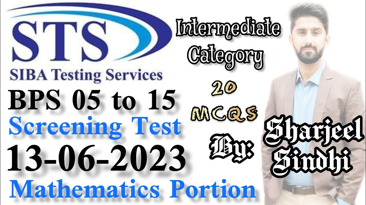 STS Intermediate Category Maths Solution from Screening Test of 13 June 2023