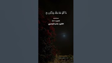 ﴿ تبت يدا أبي لهب وتب ۝ ما أغنى عنه ماله وما كسب ۝…﴾[ سورة المسد كاملة : ١-٥ ] ياسر الدوسري