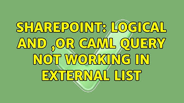 Sharepoint: Logical AND ,OR CAML Query not working in External List