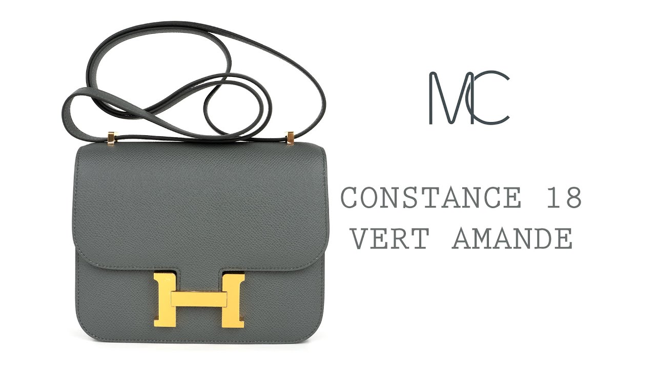 Hermes Constance Bag 18 Black / Ombre Lizard Buckle Madame Leather