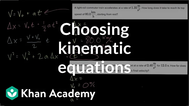 Choosing kinematic equations | One-dimensional motion | AP Physics 1 | Khan Academy