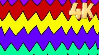 Zigzag Geometric Patterns Screensaver, Colorful Shapes Background Relaxation Video VJ Loop, No Audio