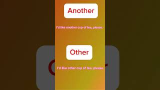 Diferencia entre ANOTHER y OTHER en INGLÉS #clasesingles #languagelearning #english #practicaingles