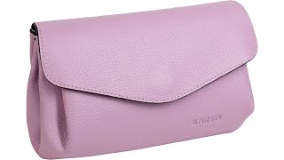 Жіноча шкіряна сумка крос-боді Karya 2416-082 лавандова