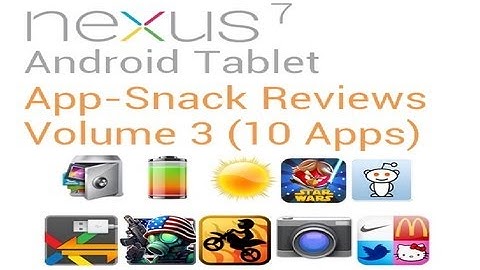 Tablet Android Apps: Volume 3 (10 Apps) Nexus 7