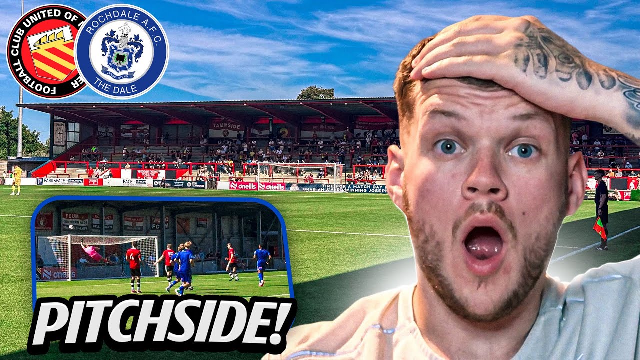 I Was PITCHSIDE At Englands LARGEST Fully Fan-Owned Football Club! | FC UNITED VS ROCHDALE | VLOG