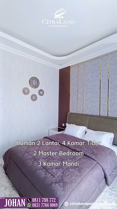 Rumah klasik 2 lantai  CitraLand Palembang dengan 5 kamar tidur