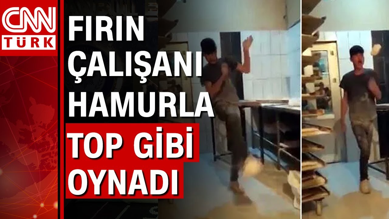 Van'da mide bulandıran görüntüler! Hamurla top gibi oynadı