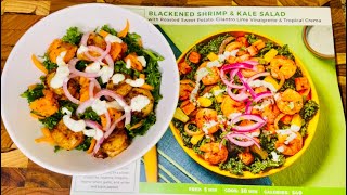 Blackened shrimp and Kale Salad. A Hello Fresh Recipe