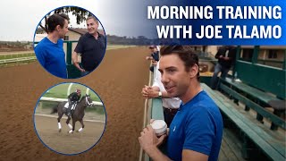 Joe Talamo Visits the Del Mar Backside During Morning Training