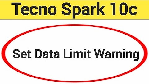 how to set data limit warning,Tecno Spark 10c me data limit kaise set karen