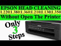 Epson  head cleaning l210 l220 l360 l380 without opening the printer