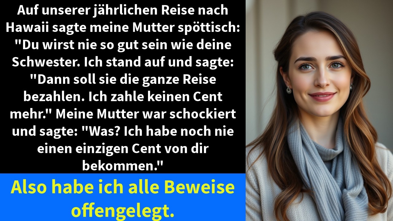 Auf unserer jährlichen Reise nach Hawaii sagte meine Mutter spöttisch: 