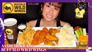 ASMR Eating Buffalo Wild Wings (Real eating Sounds) Mukbang Eating Show and Mouth Sounds