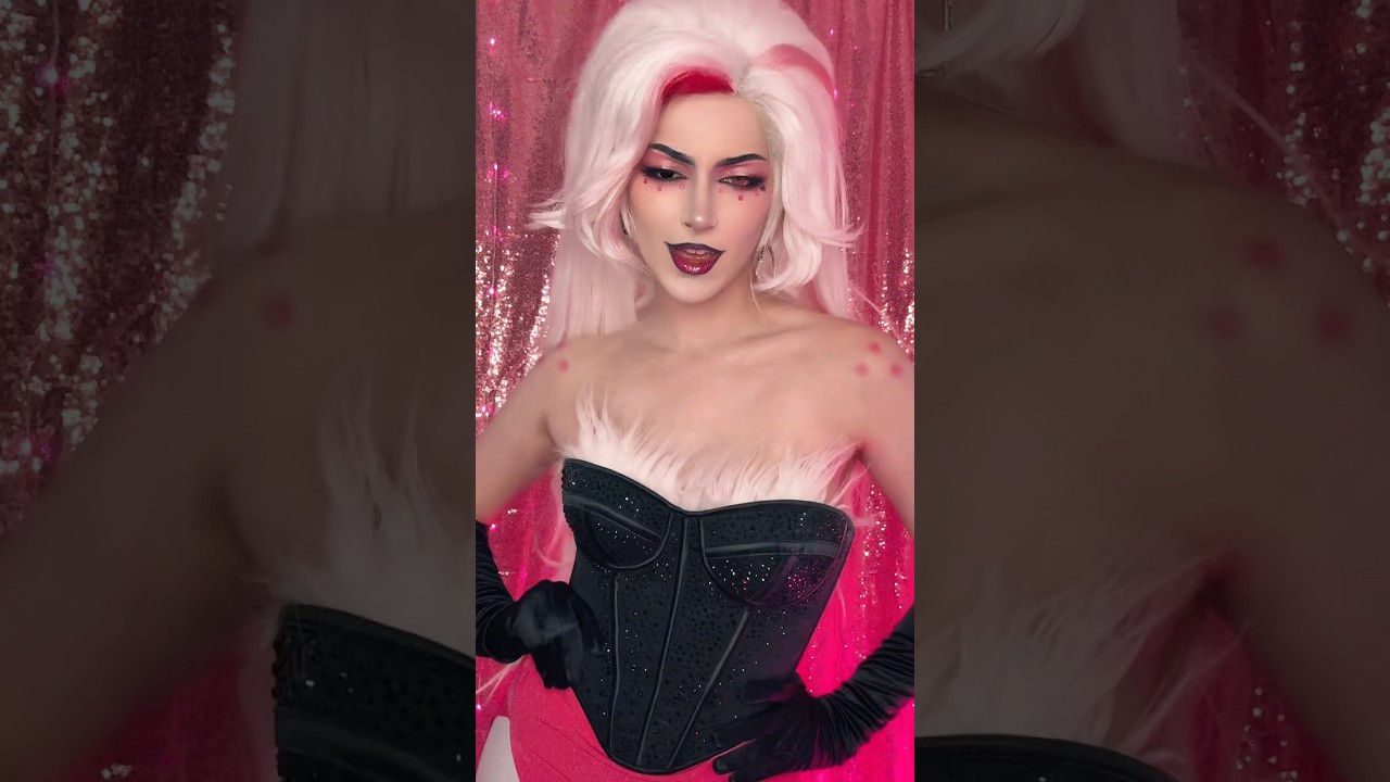 HI ALL IM BACK🫣 #hazbinhotel #cosplay #angeldust #husk