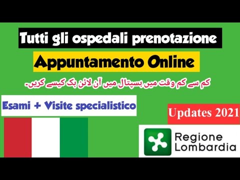 COME PRENOTARE online per OSPEDALE   Visite +Esami | REGIONE LOMBARDIA prenotazione