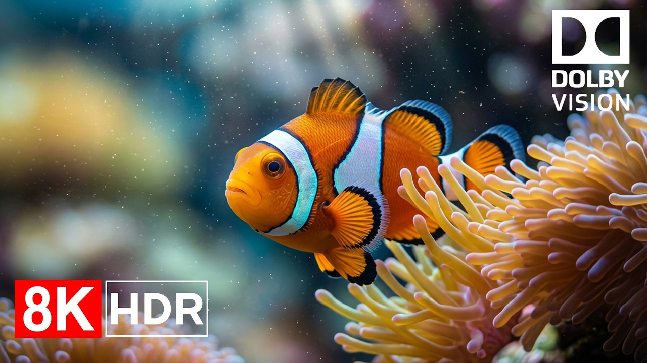 Bioluminescent Ocean Life | Calm Deep Blue (8K)