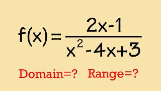 How to find the domain and range of a rational function (no calculus)
