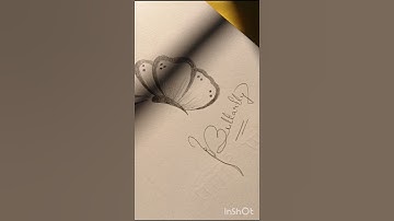 Easy way to draw butterfly 🦋 #drawing #drawingtutorial #sketch #butterfly #প্রজাপতি #signature