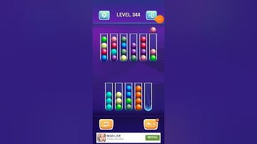 How to complete Easily 344 Level ball sort puzzle color sort Game Latest tricks 2023