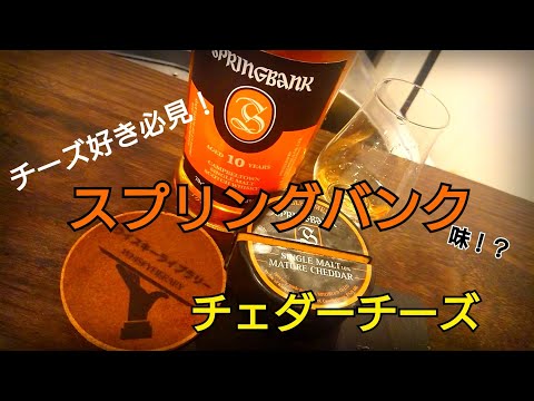 【ウイスキー】独身男の晩酌 激ウマチーズ！ウイスキーチェダースプリングバンク味！？モルトの香水旨すぎ。   4K