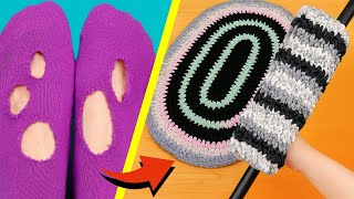 DON’T Throw Away Old Socks! 🧦✨ Turn Trash into TREASURES (DIY Rug   Mop!)