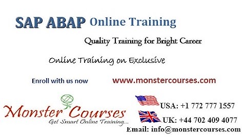 SAP ABAP Online Training| ABAP Video Tutorial | ABAP Demo| SAP ABAP Training Online| ABAP Videos