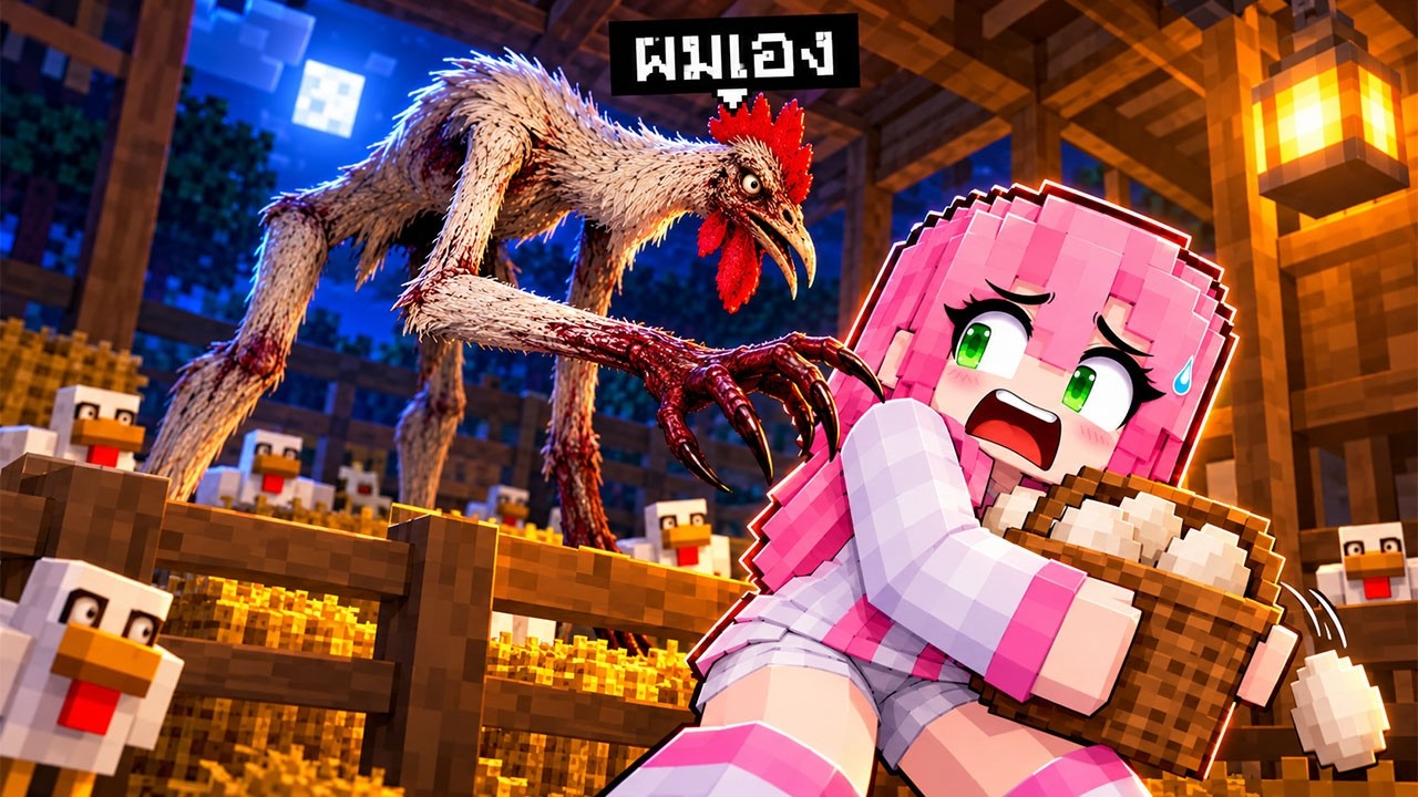 แกล้งแฟน แปลงร่างเป็น ปีศาจไก่ โคตรน่ากลัววว  (มายคราฟ ฟรีโตสพี่ตอง)